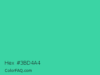 Hex #3bd4a4 Color Image