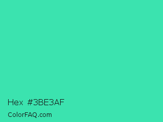 Hex #3be3af Color Image