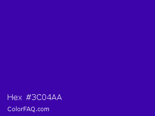 Hex #3c04aa Color Image
