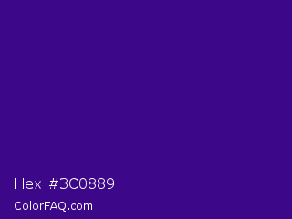 Hex #3c0889 Color Image