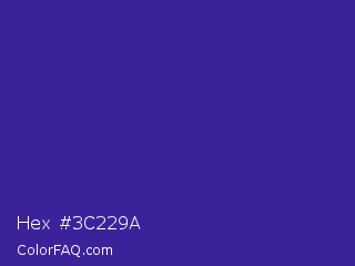 Hex #3c229a Color Image