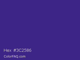 Hex #3c2586 Color Image