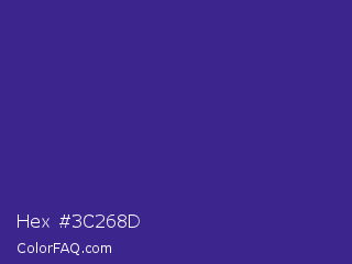 Hex #3c268d Color Image