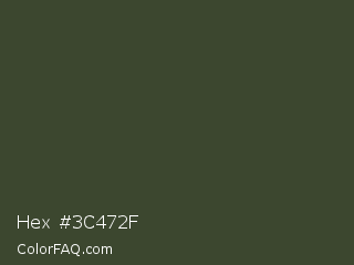 Hex #3c472f Color Image