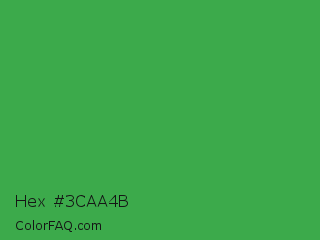 Hex #3caa4b Color Image