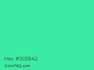 Hex #3ceba2 Color Image