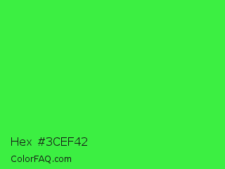 Hex #3cef42 Color Image