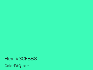 Hex #3cfbb8 Color Image