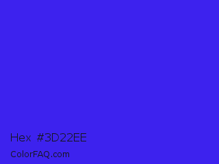 Hex #3d22ee Color Image