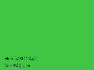 Hex #3dc442 Color Image