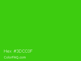 Hex #3dcc0f Color Image