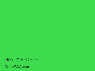 Hex #3ddb4e Color Image