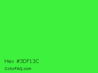 Hex #3df13c Color Image