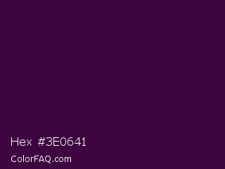 Hex #3e0641 Color Image