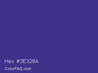 Hex #3e328a Color Image