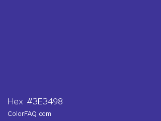 Hex #3e3498 Color Image