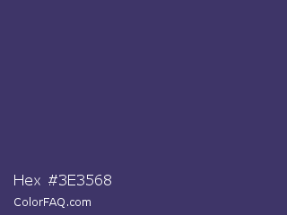 Hex #3e3568 Color Image