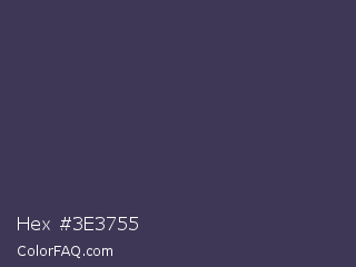 Hex #3e3755 Color Image