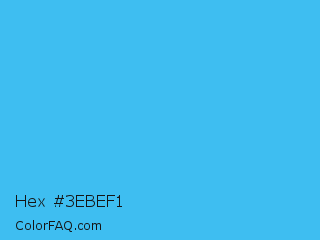 Hex #3ebef1 Color Image