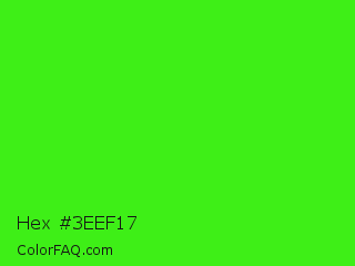Hex #3eef17 Color Image