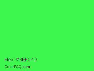 Hex #3ef64d Color Image