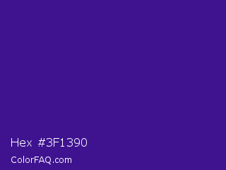 Hex #3f1390 Color Image