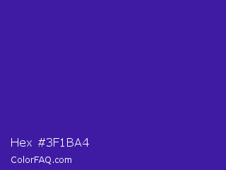 Hex #3f1ba4 Color Image