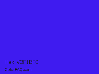 Hex #3f1bf0 Color Image