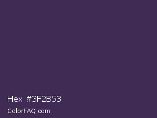 Hex #3f2b53 Color Image