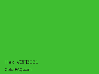 Hex #3fbe31 Color Image