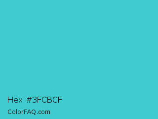 Hex #3fcbcf Color Image