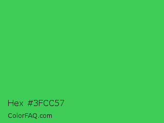 Hex #3fcc57 Color Image