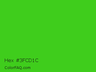 Hex #3fcd1c Color Image