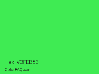Hex #3feb53 Color Image