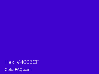 Hex #4003cf Color Image