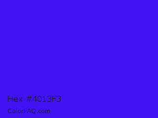Hex #4013f3 Color Image