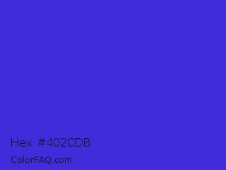 Hex #402cdb Color Image