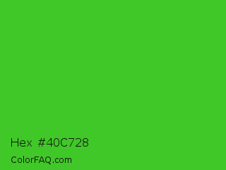 Hex #40c728 Color Image