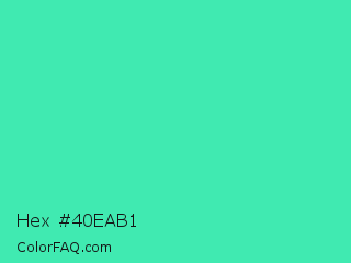 Hex #40eab1 Color Image