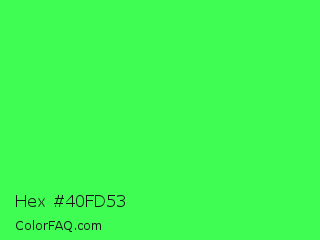 Hex #40fd53 Color Image
