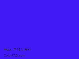 Hex #4119f6 Color Image