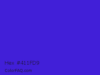 Hex #411fd9 Color Image