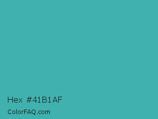 Hex #41b1af Color Image
