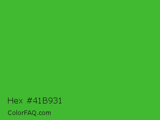 Hex #41b931 Color Image