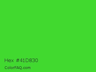 Hex #41d830 Color Image