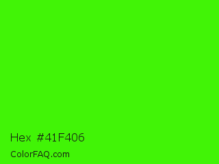 Hex #41f406 Color Image
