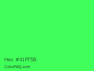 Hex #41ff5b Color Image