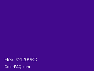 Hex #42098d Color Image