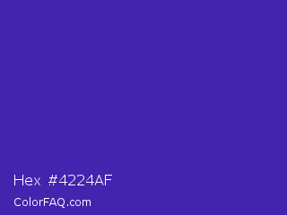 Hex #4224af Color Image