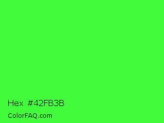 Hex #42fb3b Color Image